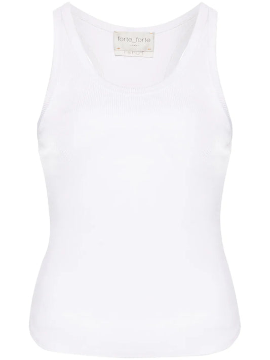 Fine-Ribbed Jersey Tank Top