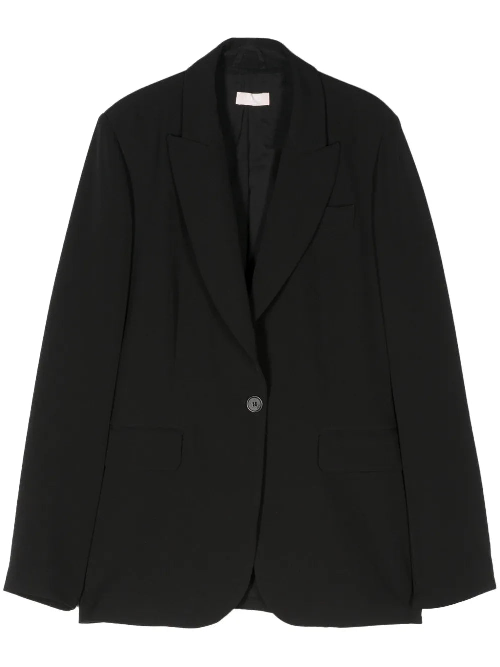 Peak-Lapel Single-Breasted Blazer
