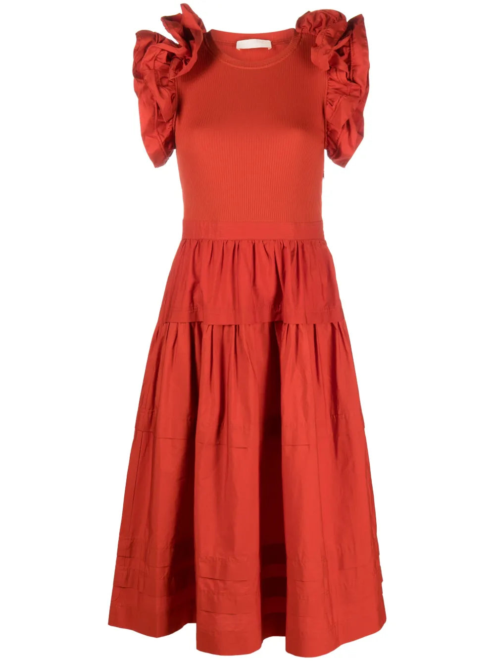 Francine Ruffled Midi Dress