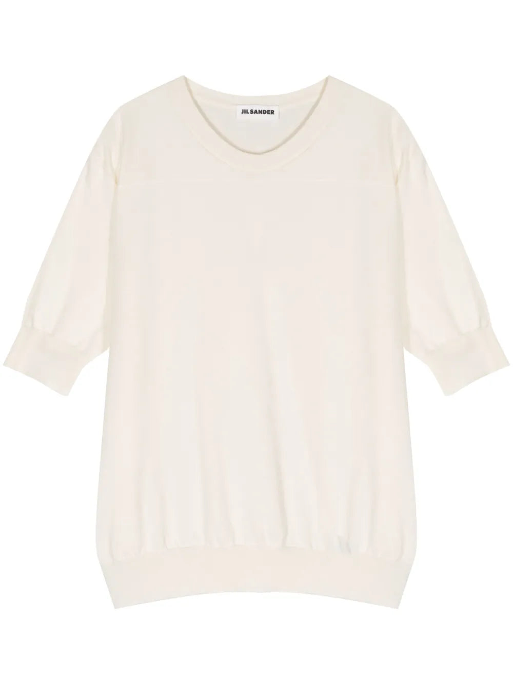 Ribbed-Trim Cotton T-Shirt