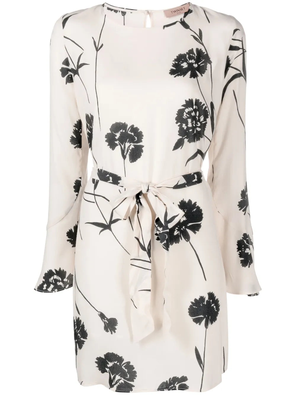 Floral-Print Belted Minidress