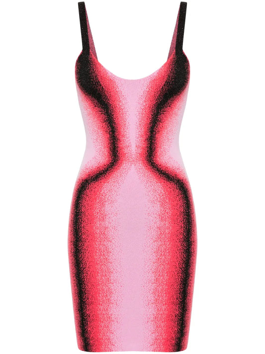 Gradient-Effect Knitted Minidress