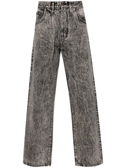Mid-Rise Straight-Leg Jeans
