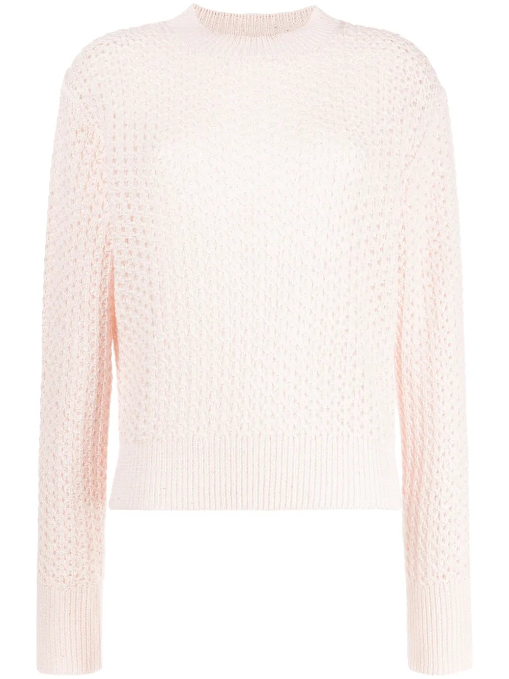 Crew-Neck Pointelle-Knit Jumper