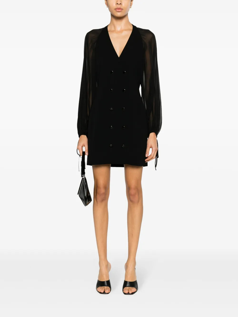 Crepe De Chine Blazer Minidress