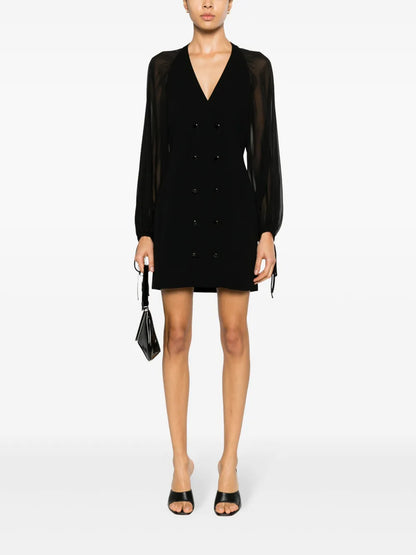 Crepe De Chine Blazer Minidress