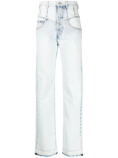 Noemie High-Rise Straight-Leg Jeans