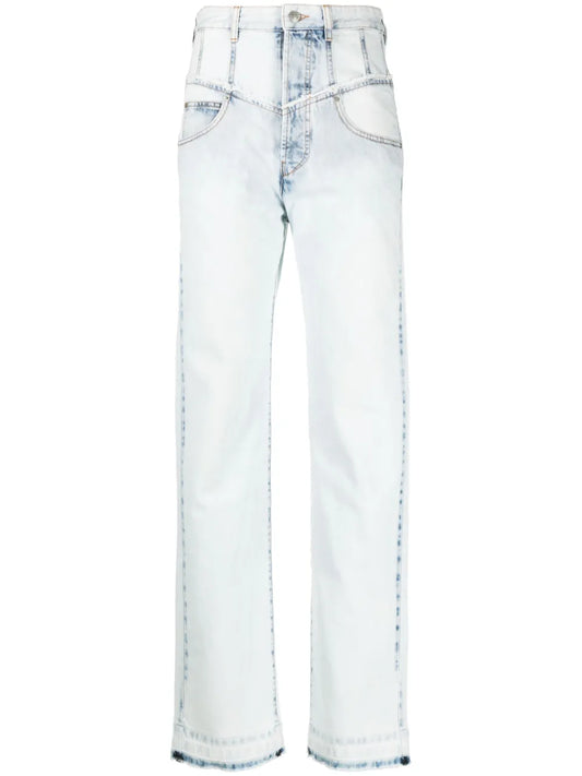 Noemie High-Rise Straight-Leg Jeans