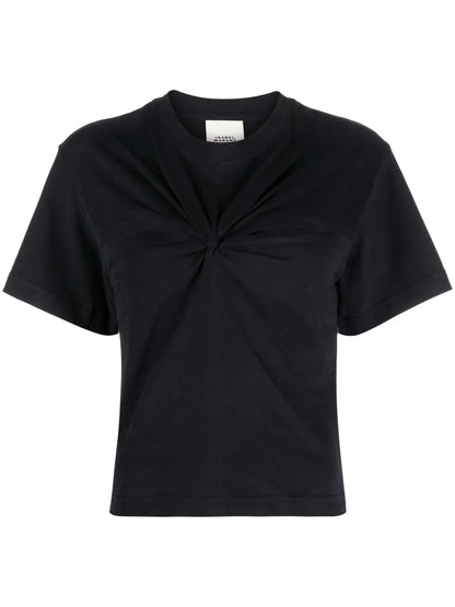 Zuria Knot-Detail Organic Cotton T-Shirt