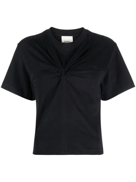 Zuria Knot-Detail Organic Cotton T-Shirt