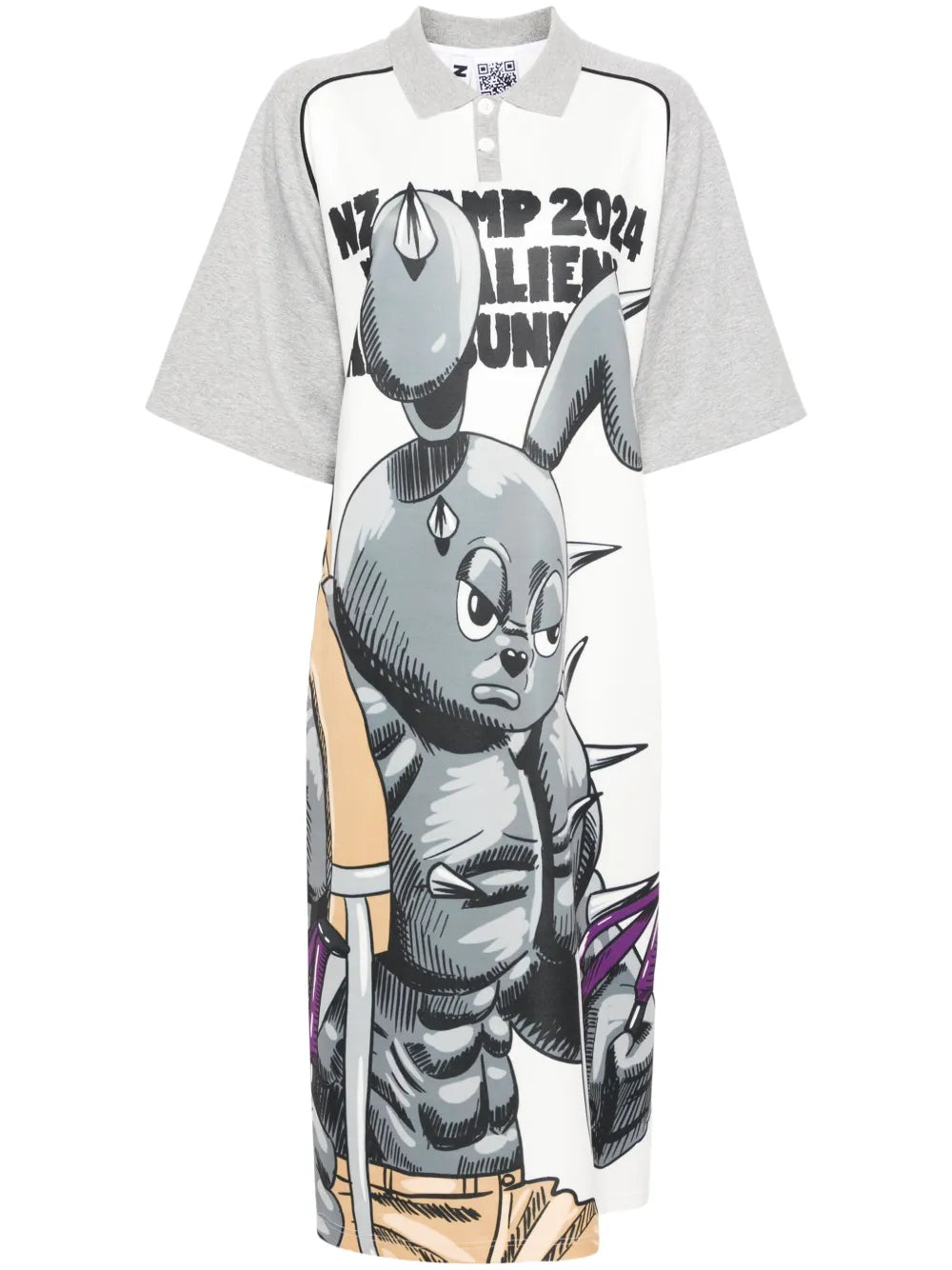 Camping Footballer Cartoon-Print Dress