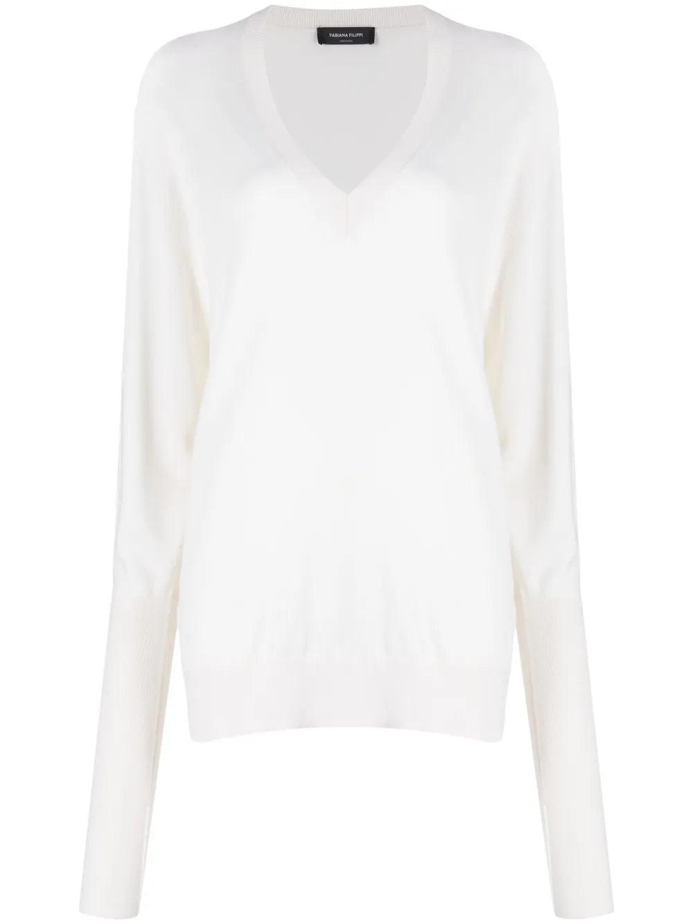 V-Neck Fine-Knit Jumper