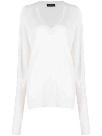 V-Neck Fine-Knit Jumper
