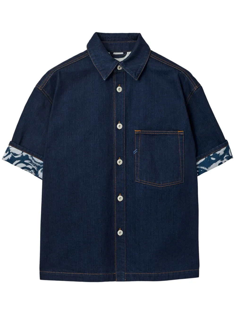Heavyweight Logo-Patch Denim Shirt