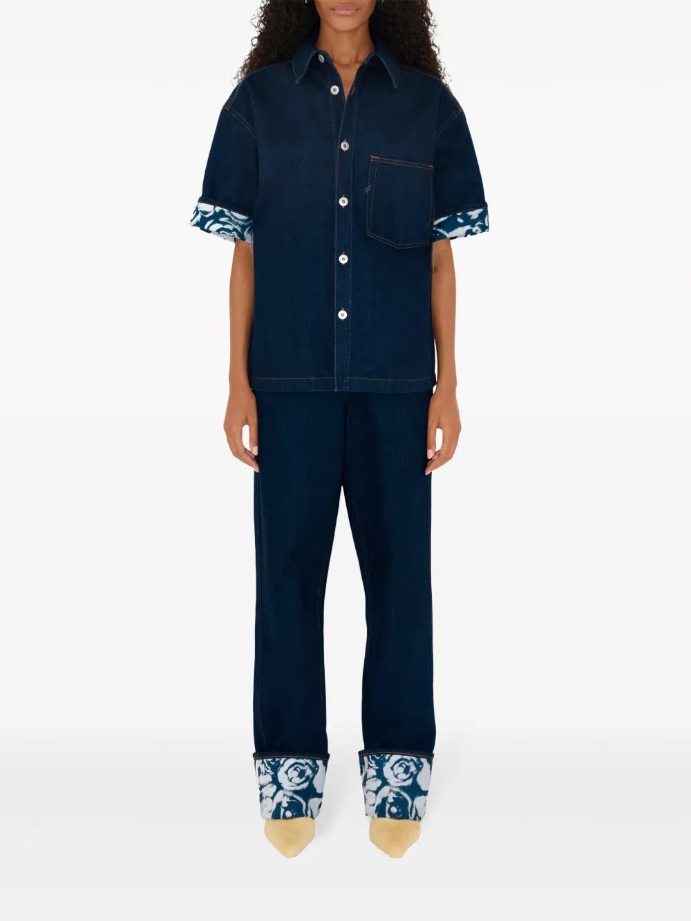 Heavyweight Logo-Patch Denim Shirt
