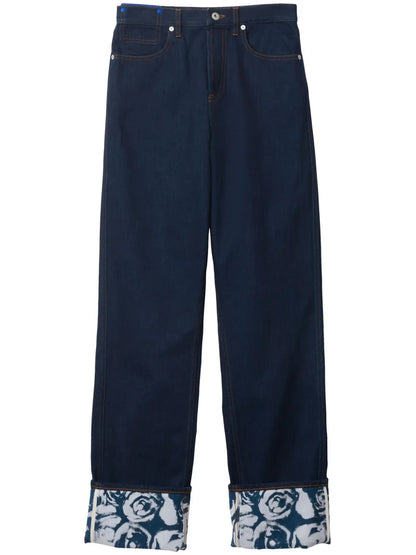 Logo-Patch Straight-Leg Jeans