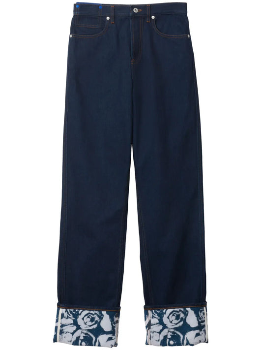 Logo-Patch Straight-Leg Jeans