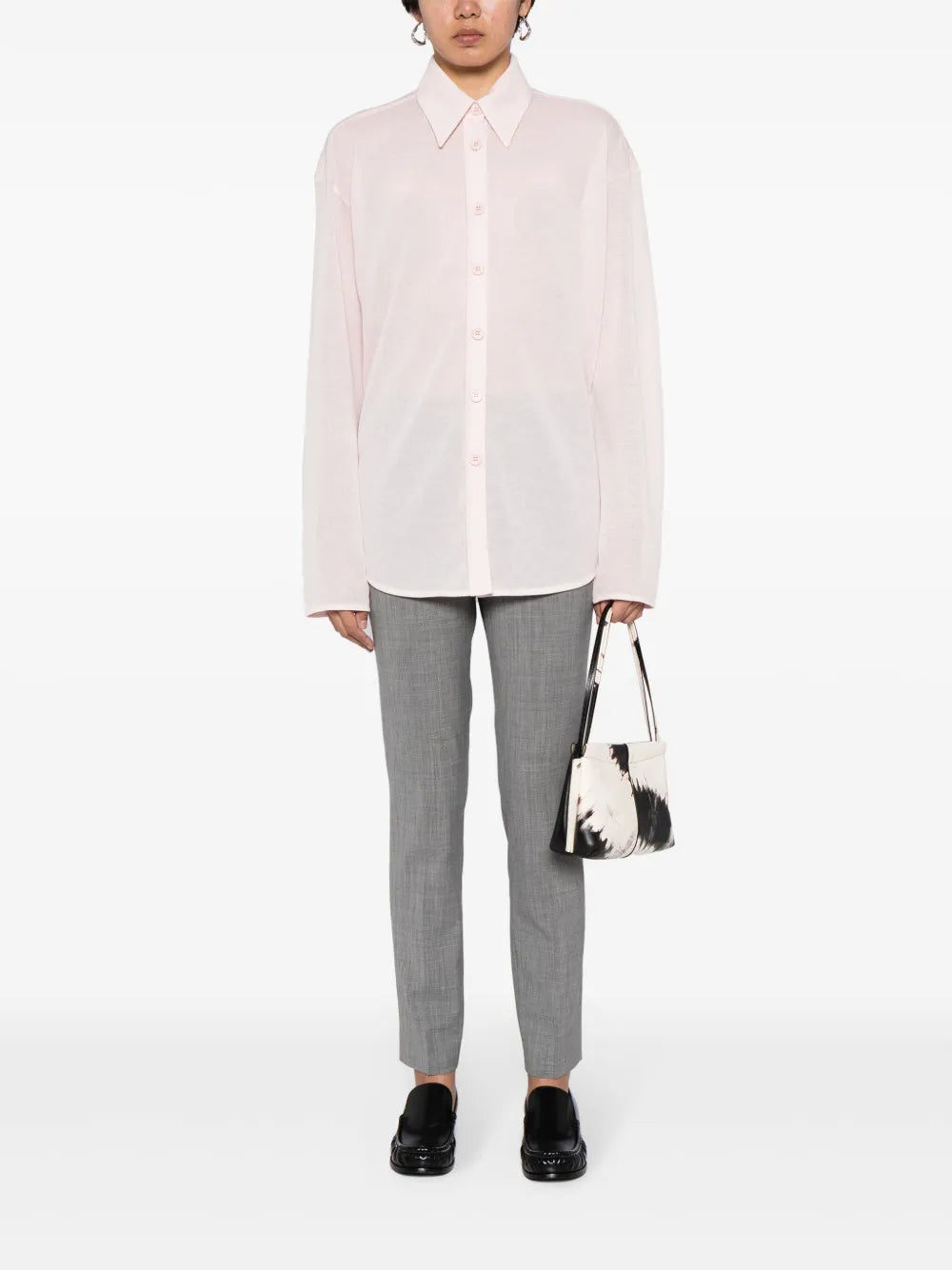 Fine-Knit Semi-Sheer Shirt