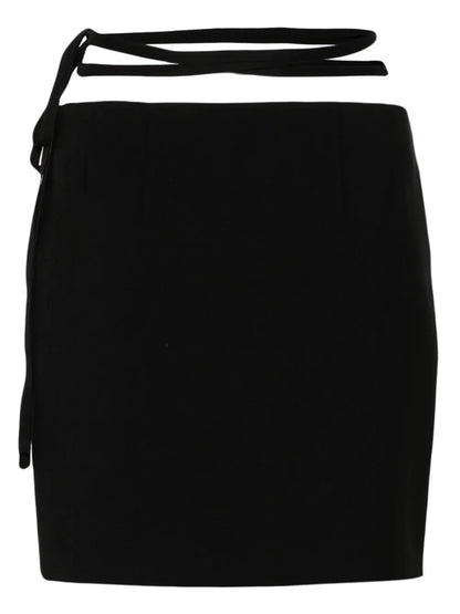 Asymmetric Wrap Mini Skirt