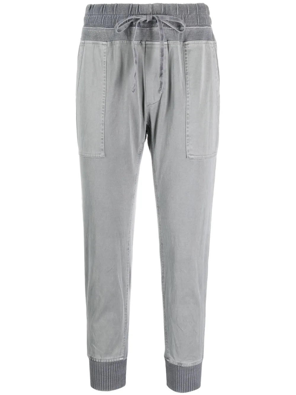 Mixed Media Tapered-Leg Trousers