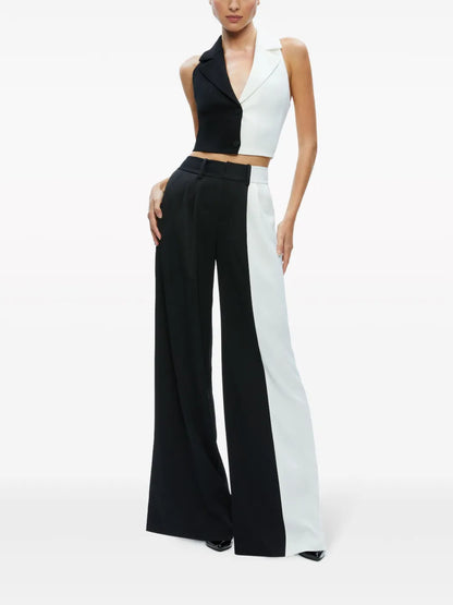 Meri Colour-Block Cropped Vest