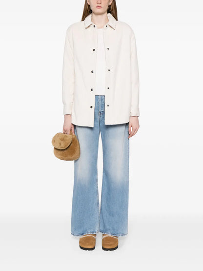 Drop-Shoulder Corduroy Shirt Jacket