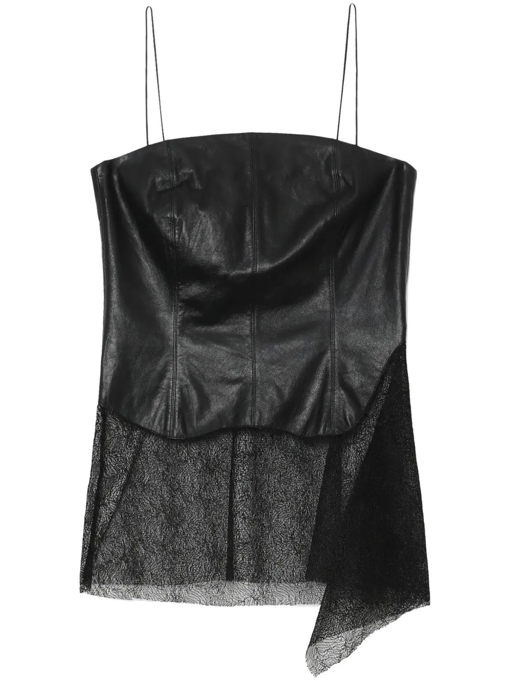 Sheer Leather Top