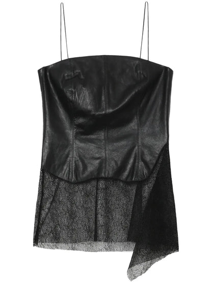 Sheer Leather Top