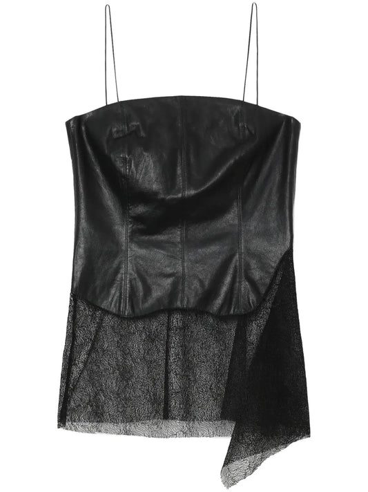 Sheer Leather Top