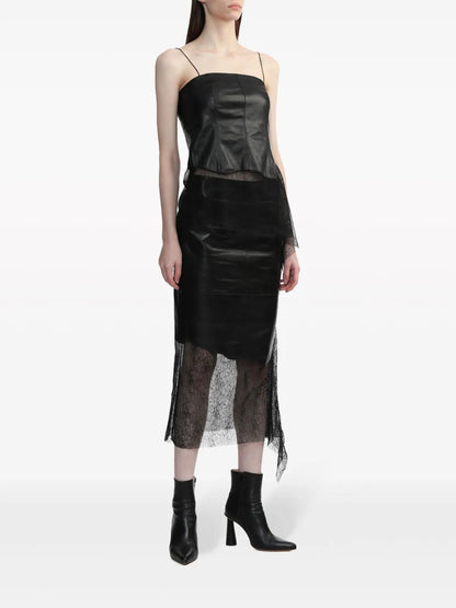 Sheer Leather Top