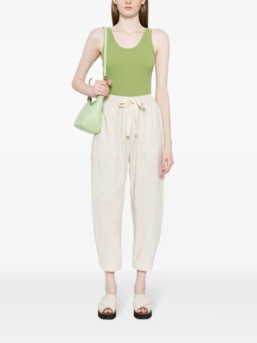 Drawstring Cropped Trousers
