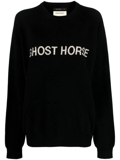 Slogan Intarsia-Knit Cashmere Jumper