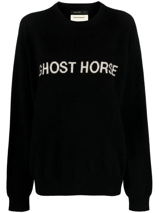Slogan Intarsia-Knit Cashmere Jumper