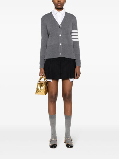 Pinstriped Pleated Miniskirt