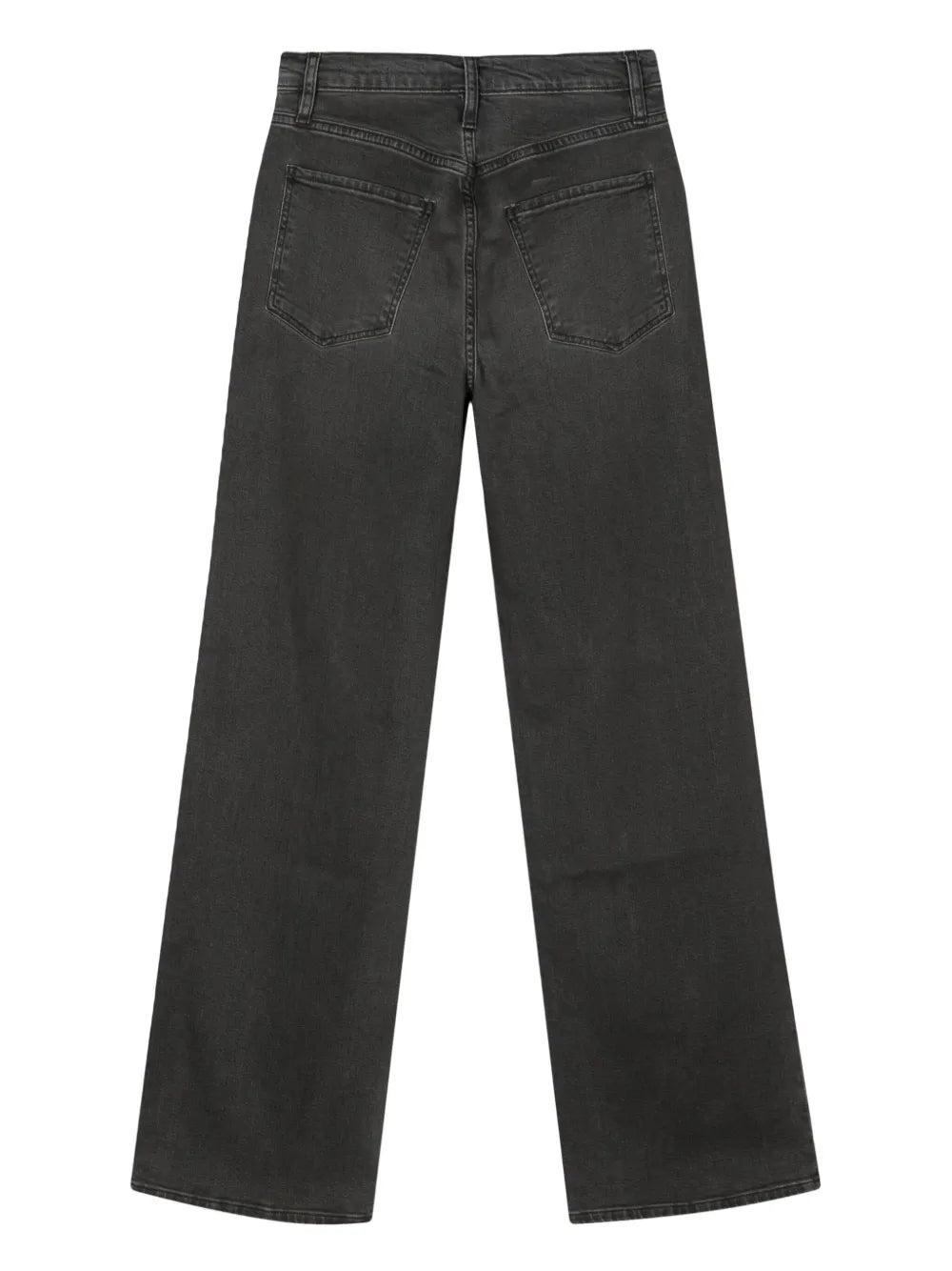 Whiskering-Effect Washed Straight-Leg Jeans