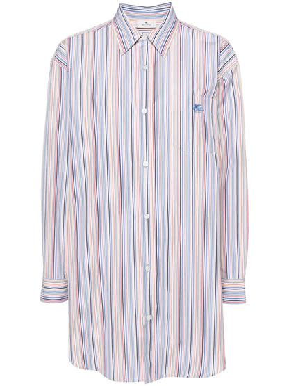 Pegaso-Embroidered Striped Shirt