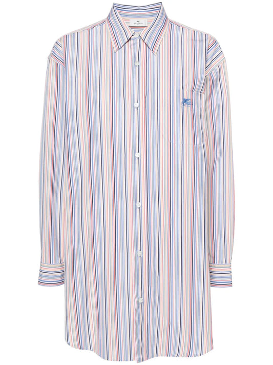Pegaso-Embroidered Striped Shirt