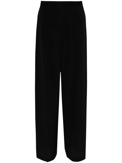 High-Waisted Silk Palazzo Pants