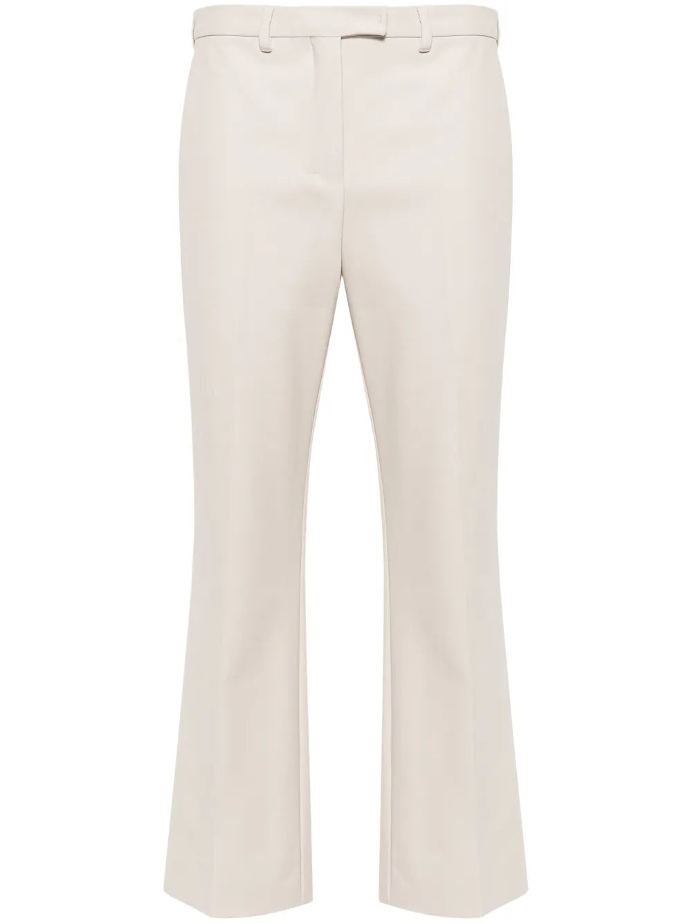 Pressed-Crease Flared Trousers