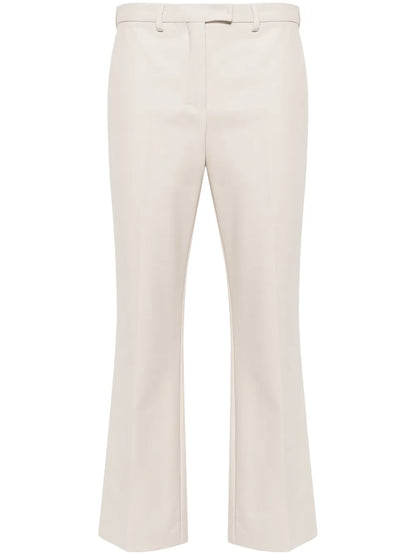 Pressed-Crease Flared Trousers