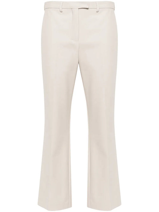 Pressed-Crease Flared Trousers
