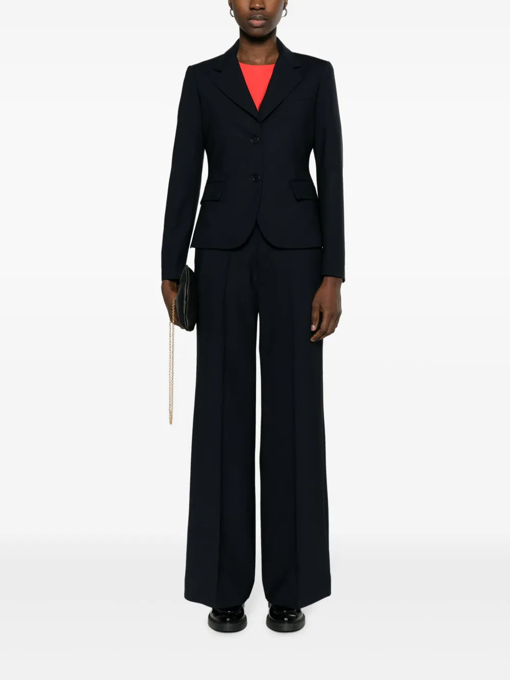 Notched-Lapels Single-Breasted Blazer