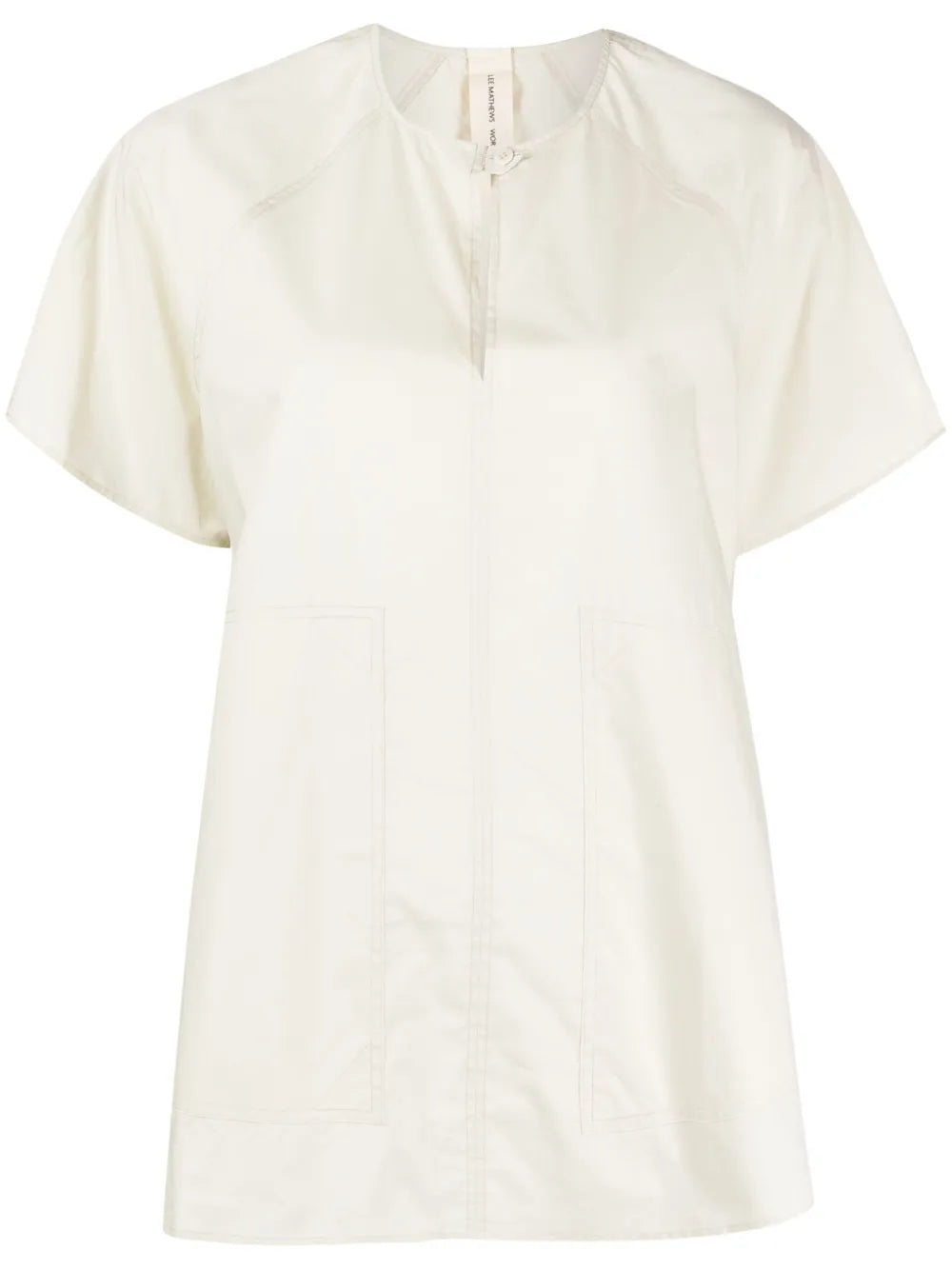 Split-Neck Cotton Blouse