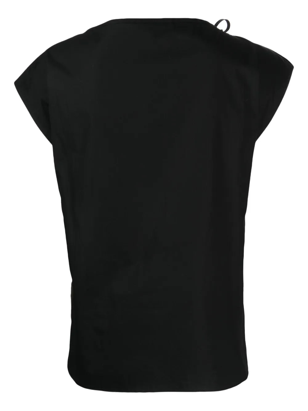 Tie-Fastening Asymmetric Cotton Top
