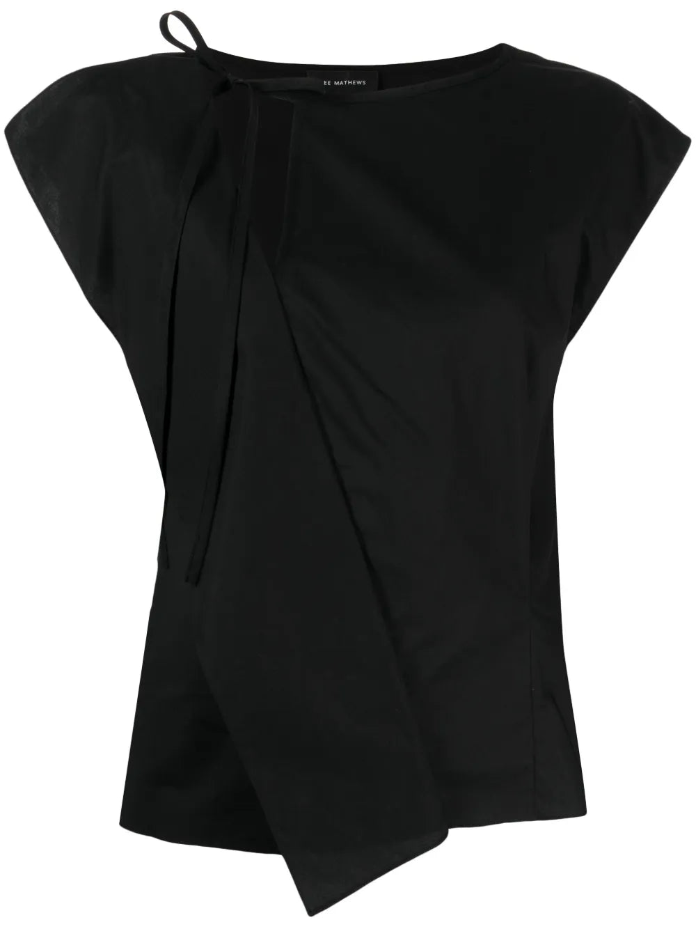 Tie-Fastening Asymmetric Cotton Top