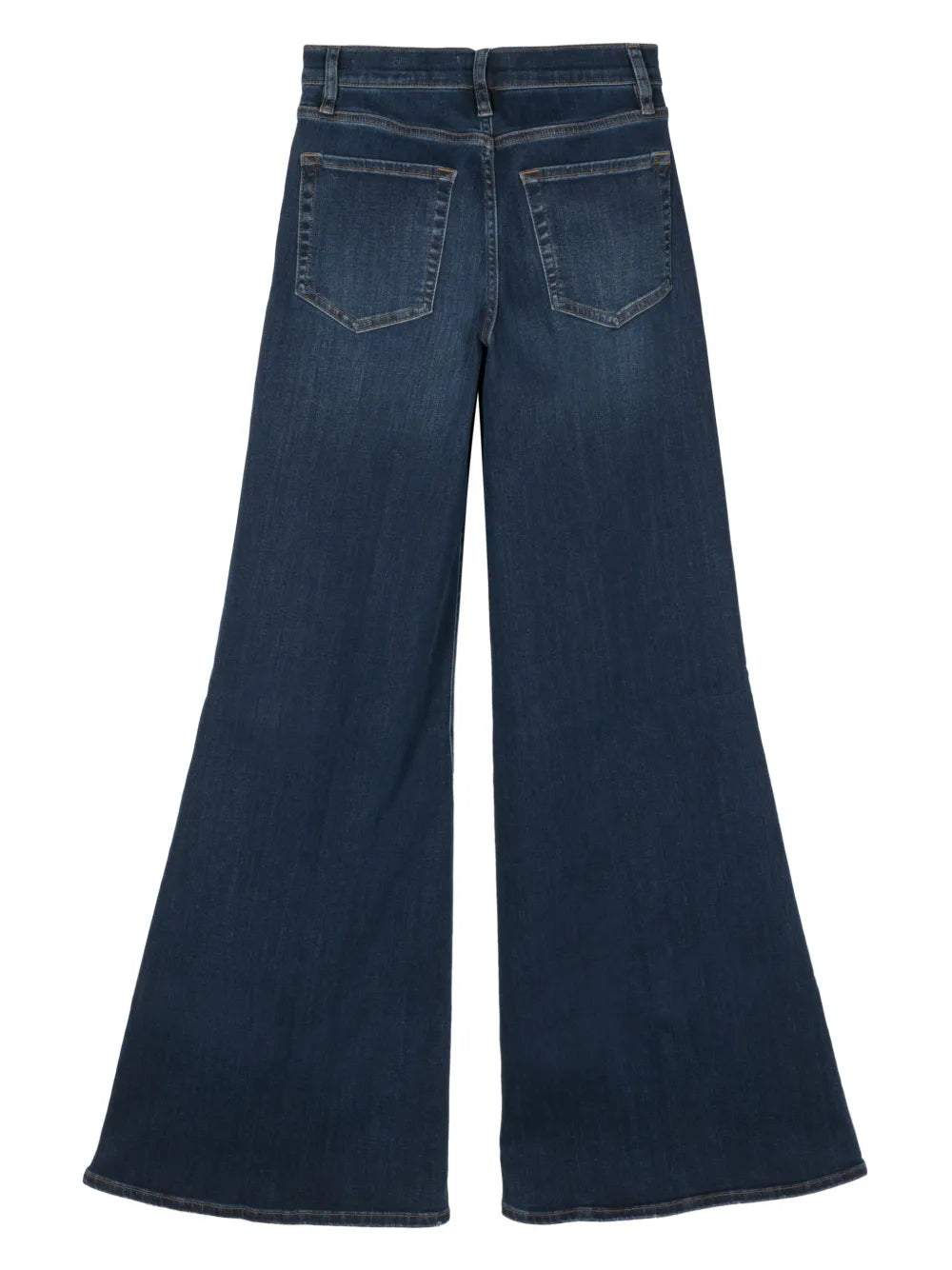 Long-Length Washed Flared Jeans