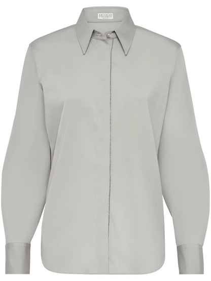 Spread-Collar Long-Sleeve Shirt