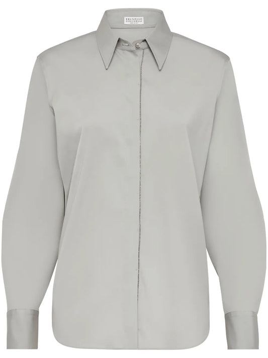 Spread-Collar Long-Sleeve Shirt