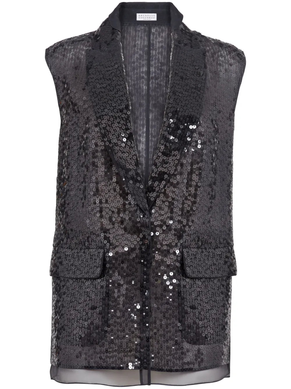 Sequinned Silk Waistcoat