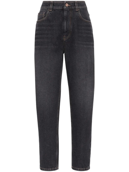 Tapered-Leg Jeans
